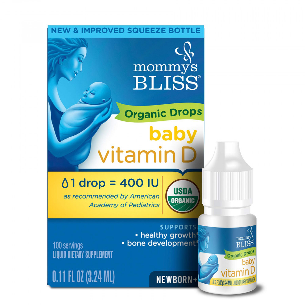 Vitamin D cho bé Organic Drops Mommy&#39;s BLISS 3.24ml