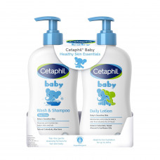 Combo Cetaphil Baby Healthy Skin Essentials Wash & Shampoo - Lotion 399ml