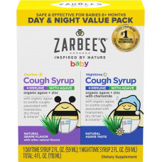 Combo siro ho ngày đêm + hệ miễn dịch Zarbee's Baby Cough Syrup + Immune With Agave