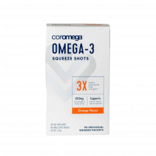 Dầu cá Coromega Omega-3 Orange Squeeze hộp 90 gói x 2.5gr