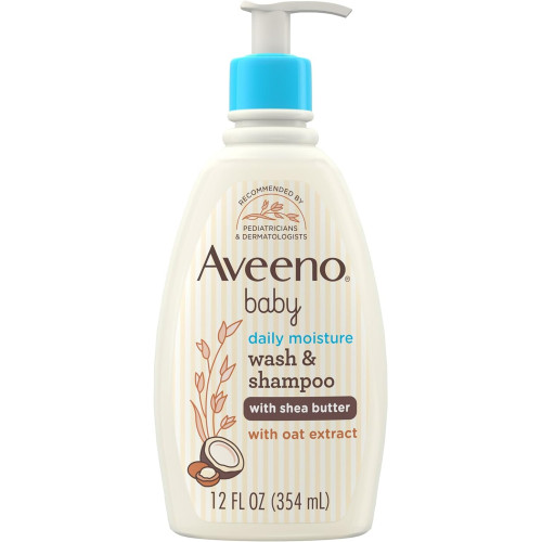 Sữa tắm gội Aveeno Baby Wash & Shampoo with Shea Butter 354ml