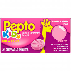Viên nhai hỗ trợ rối loạn tiêu hóa, đau bụng Pepto Kids Chewable 24 viên